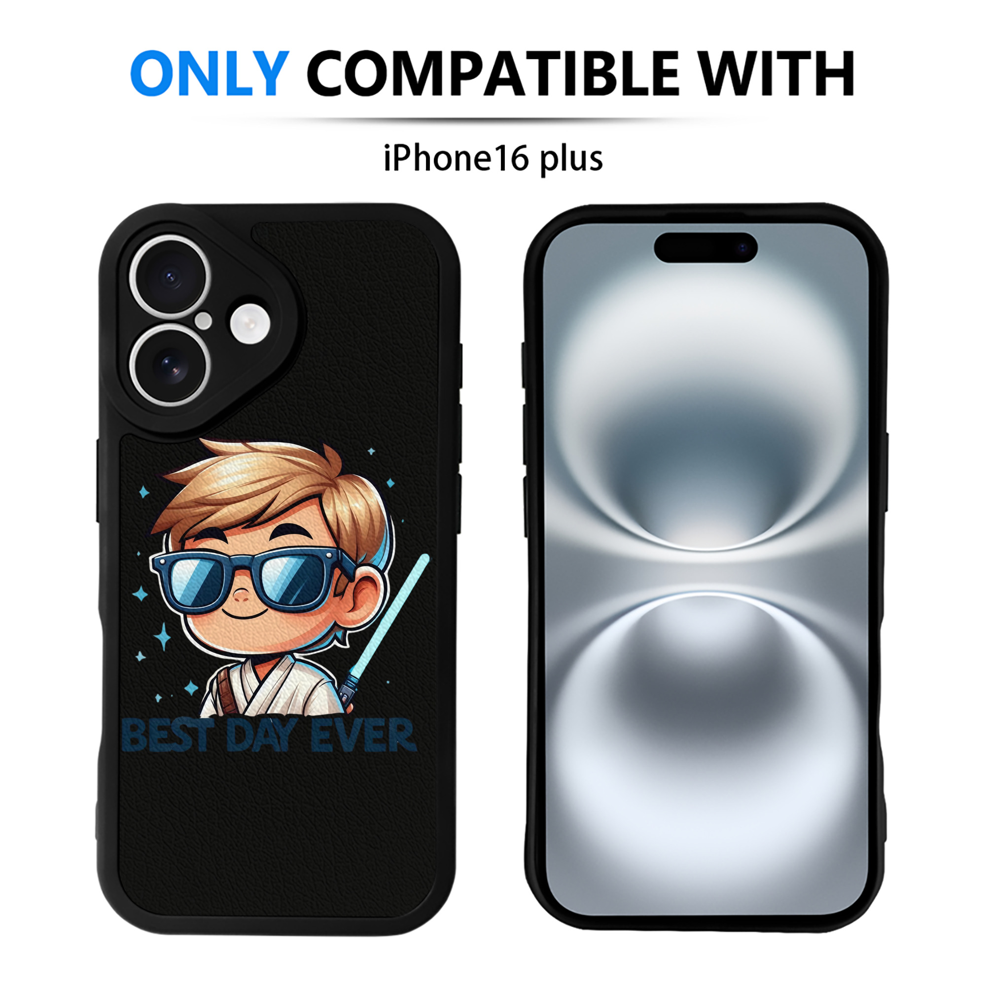 （画像用） スター・ウォーズ Star Wars 【iPhone 16シリーズ対応】シリコンスマホケース（レザー調） 材質：シリコン